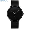 CRRJU Fashion Mens Watches Top Brand Luxury Quartz Watch Men Casual Slim Mesh Steel Waterproof Sport Watch Relogio Masculino